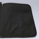 PRADA Hand Bag Safiano Leather Khaki Silver Auth yk16252-23