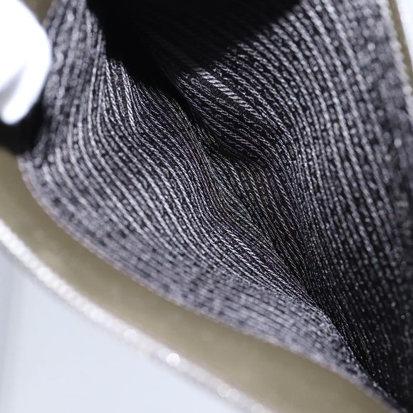 PRADA Hand Bag Safiano Leather Khaki Silver Auth yk16252