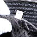 PRADA Hand Bag Safiano Leather Khaki Silver Auth yk16252-12