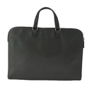 PRADA Hand Bag Safiano Leather Khaki Silver Auth yk16252-2