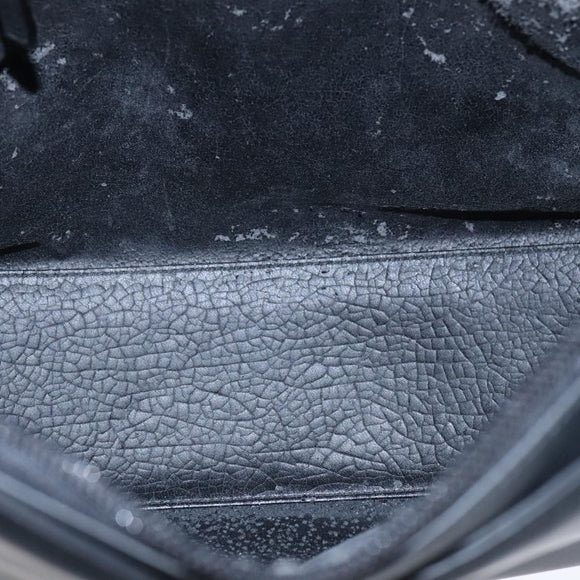 GUCCI Shoulder Bag Patent Leather Black Silver 001 3017 002058 Auth yk16254