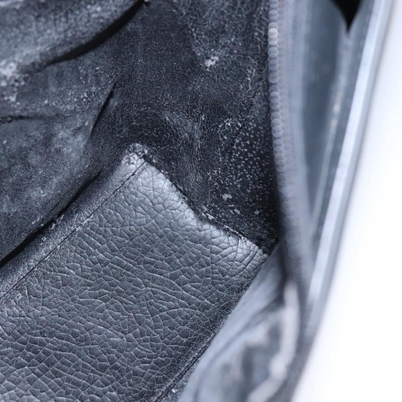 GUCCI Shoulder Bag Patent Leather Black Silver 001 3017 002058 Auth yk16254