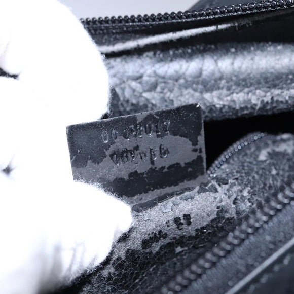 GUCCI Shoulder Bag Patent Leather Black Silver 001 3017 002058 Auth yk16254