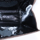 Salvatore Ferragamo Vala Chain Shoulder Bag Leather Brown Gold Auth yk16268-19