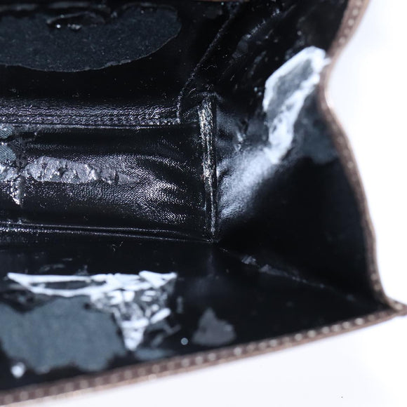 Salvatore Ferragamo Vala Chain Shoulder Bag Leather Brown Gold Auth yk16268