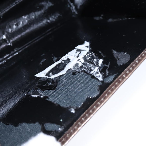 Salvatore Ferragamo Vala Chain Shoulder Bag Leather Brown Gold Auth yk16268