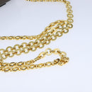 Salvatore Ferragamo Vala Chain Shoulder Bag Leather Brown Gold Auth yk16268-7