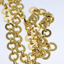 Salvatore Ferragamo Vala Chain Shoulder Bag Leather Brown Gold Auth yk16268-14