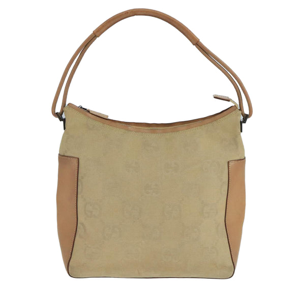 GUCCI GG Canvas Shoulder Bag Beige 001 3766 Auth yk16276