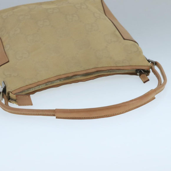 GUCCI GG Canvas Shoulder Bag Beige 001 3766 Auth yk16276