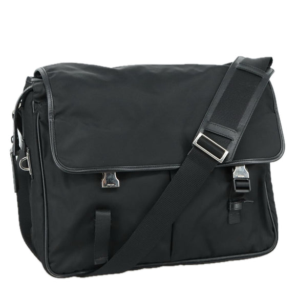 PRADA Shoulder Bag Nylon Black Auth yk16281