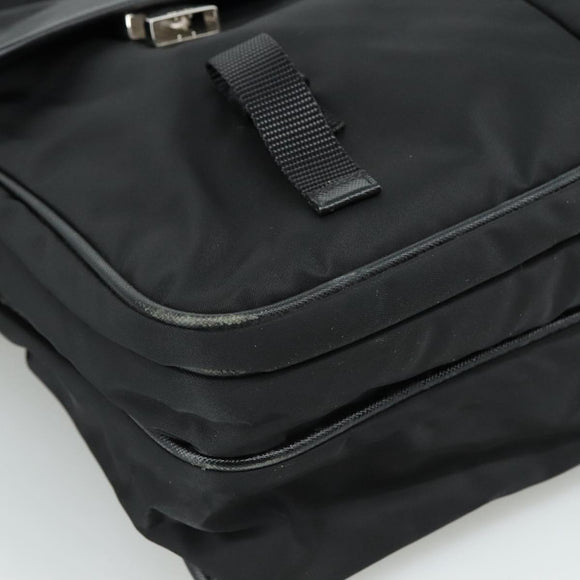PRADA Shoulder Bag Nylon Black Auth yk16281
