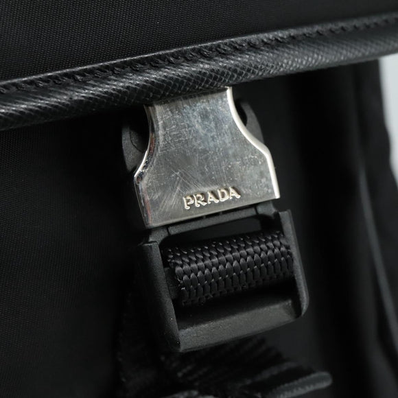 PRADA Shoulder Bag Nylon Black Auth yk16281