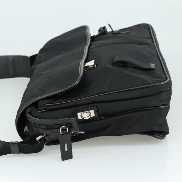 PRADA Shoulder Bag Nylon Black Auth yk16281