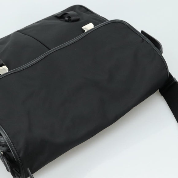 PRADA Shoulder Bag Nylon Black Auth yk16281