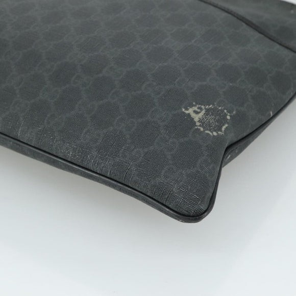 GUCCI GG Supreme Shoulder Bag PVC Leather Black 162904 Auth yk16293