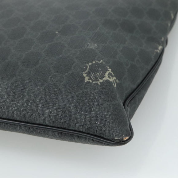 GUCCI GG Supreme Shoulder Bag PVC Leather Black 162904 Auth yk16293