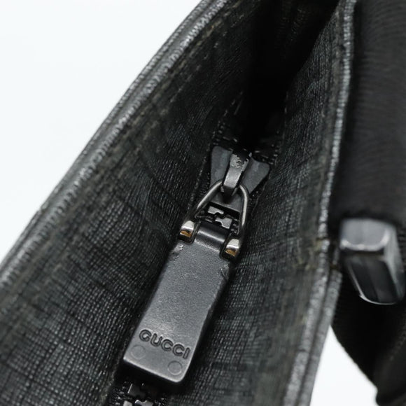 GUCCI GG Supreme Shoulder Bag PVC Leather Black 162904 Auth yk16293