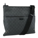 GUCCI GG Supreme Shoulder Bag PVC Leather Black 162904 Auth yk16293-1