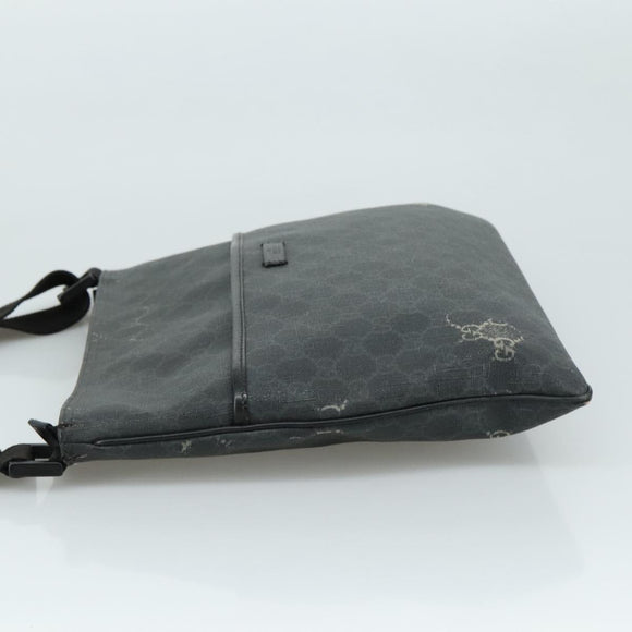 GUCCI GG Supreme Shoulder Bag PVC Leather Black 162904 Auth yk16293