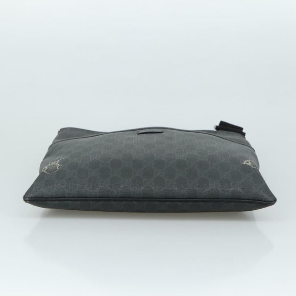 GUCCI GG Supreme Shoulder Bag PVC Leather Black 162904 Auth yk16293