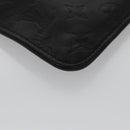 LOUIS VUITTON Monogram Shadow Pouch Leather Black LV Auth yk16360-15
