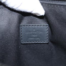 LOUIS VUITTON Monogram Shadow Pouch Leather Black LV Auth yk16360-9