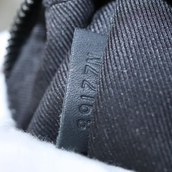 LOUIS VUITTON Monogram Shadow Pouch Leather Black LV Auth yk16360