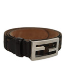 FENDI Zucca Canvas Belt 32.3""-36.2"" Brown Auth yk16363-1