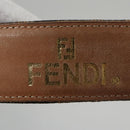 FENDI Zucca Canvas Belt 32.3""-36.2"" Brown Auth yk16363-14