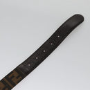 FENDI Zucca Canvas Belt 32.3""-36.2"" Brown Auth yk16363-8