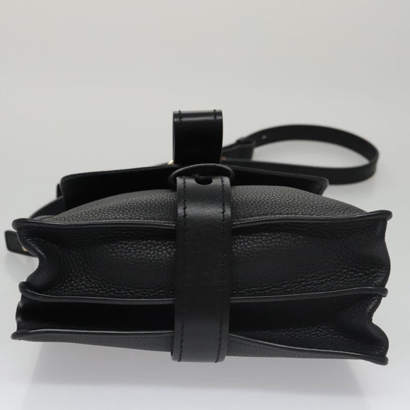 Chloe Small Day Abbey Hand Bag Leather 2way Black Auth yk16365AV