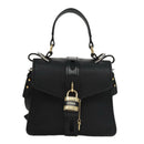 Chloe Small Day Abbey Hand Bag Leather 2way Black Auth yk16365AV-13