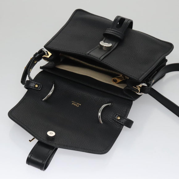 Chloe Small Day Abbey Hand Bag Leather 2way Black Auth yk16365AV