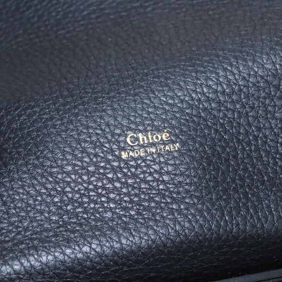 Chloe Small Day Abbey Hand Bag Leather 2way Black Auth yk16365AV
