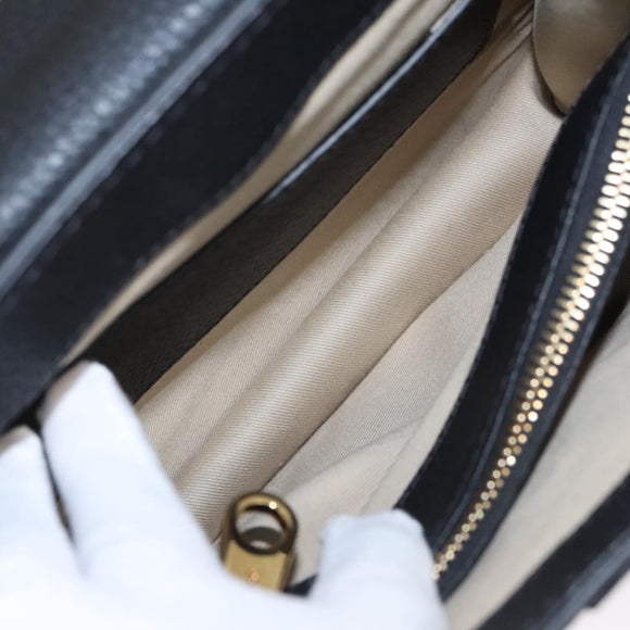 Chloe Small Day Abbey Hand Bag Leather 2way Black Auth yk16365AV