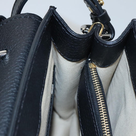 Chloe Small Day Abbey Hand Bag Leather 2way Black Auth yk16365AV