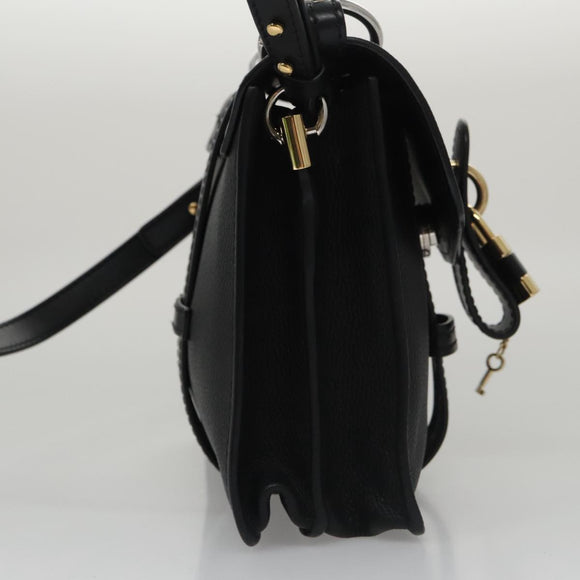 Chloe Small Day Abbey Hand Bag Leather 2way Black Auth yk16365AV