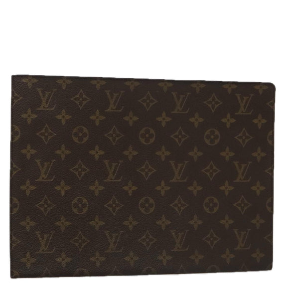 LOUIS VUITTON Monogram Document case Clutch Bag  LV Auth yk16368