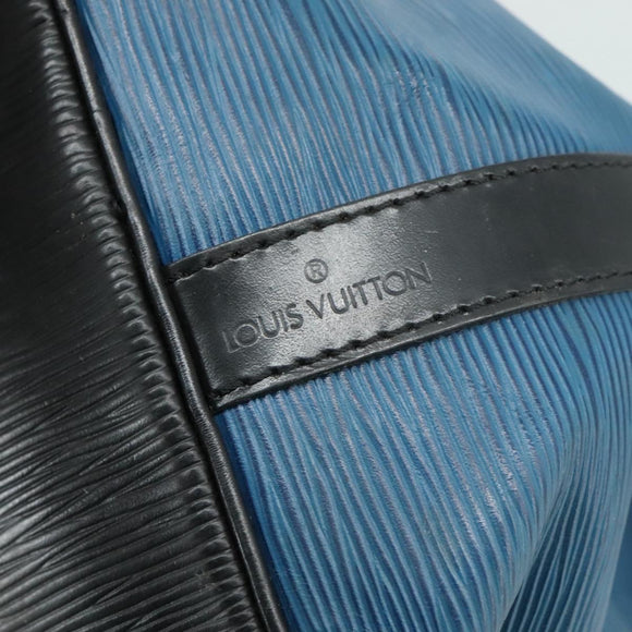 LOUIS VUITTON Epi Petit Noe Shoulder Bag Bicolor Black Blue M44152 Auth yk16375