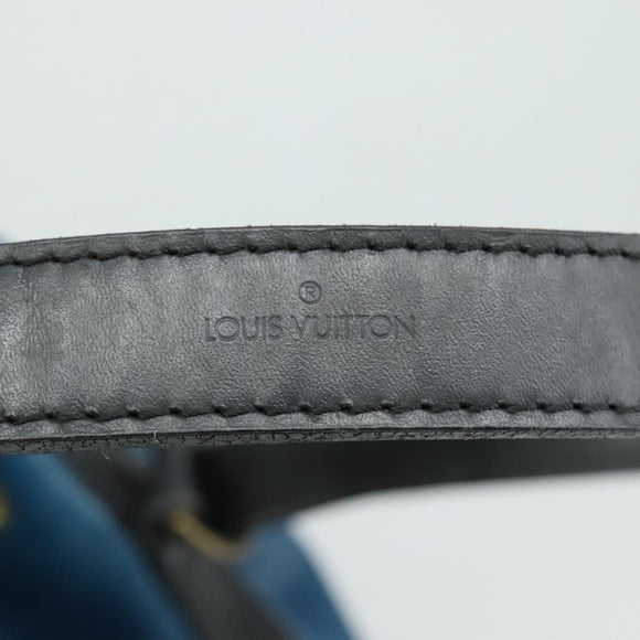 LOUIS VUITTON Epi Petit Noe Shoulder Bag Bicolor Black Blue M44152 Auth yk16375