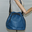 LOUIS VUITTON Epi Petit Noe Shoulder Bag Bicolor Black Blue M44152 Auth yk16375-22