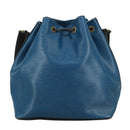 LOUIS VUITTON Epi Petit Noe Shoulder Bag Bicolor Black Blue M44152 Auth yk16375-2