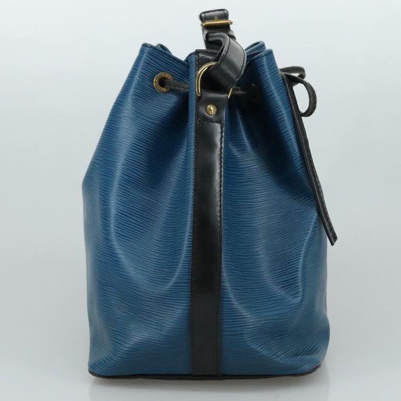 LOUIS VUITTON Epi Petit Noe Shoulder Bag Bicolor Black Blue M44152 Auth yk16375