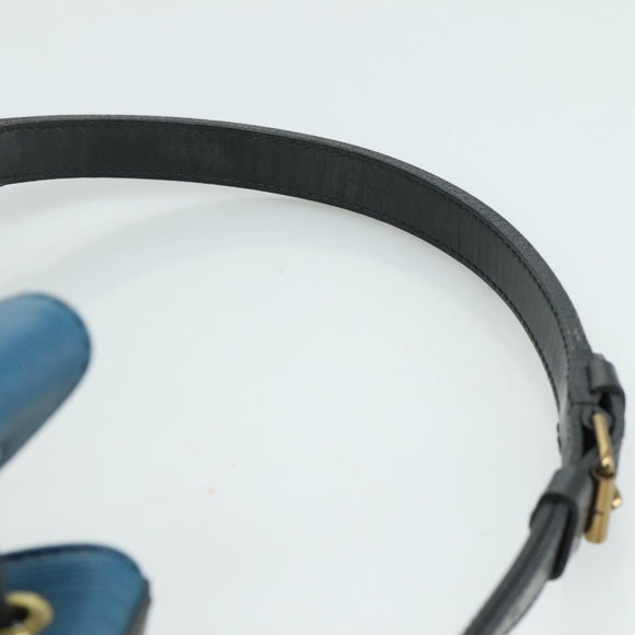 LOUIS VUITTON Epi Petit Noe Shoulder Bag Bicolor Black Blue M44152 Auth yk16375