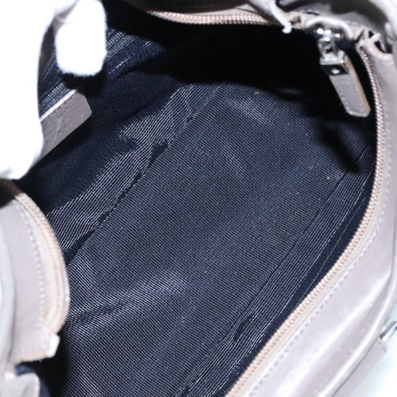 Salvatore Ferragamo Gancini Shoulder Bag Canvas Gray Auth yk16379