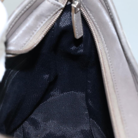 Salvatore Ferragamo Gancini Shoulder Bag Canvas Gray Auth yk16379