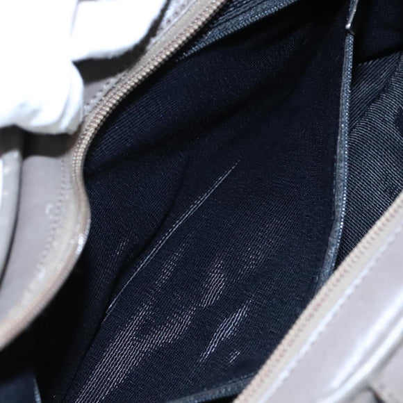 Salvatore Ferragamo Gancini Shoulder Bag Canvas Gray Auth yk16379