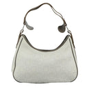 Salvatore Ferragamo Gancini Shoulder Bag Canvas Gray Auth yk16379-2