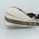 Salvatore Ferragamo Gancini Shoulder Bag Canvas Gray Auth yk16379-3